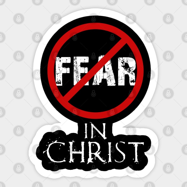 No fear in Christ. Sticker by Andreeastore  